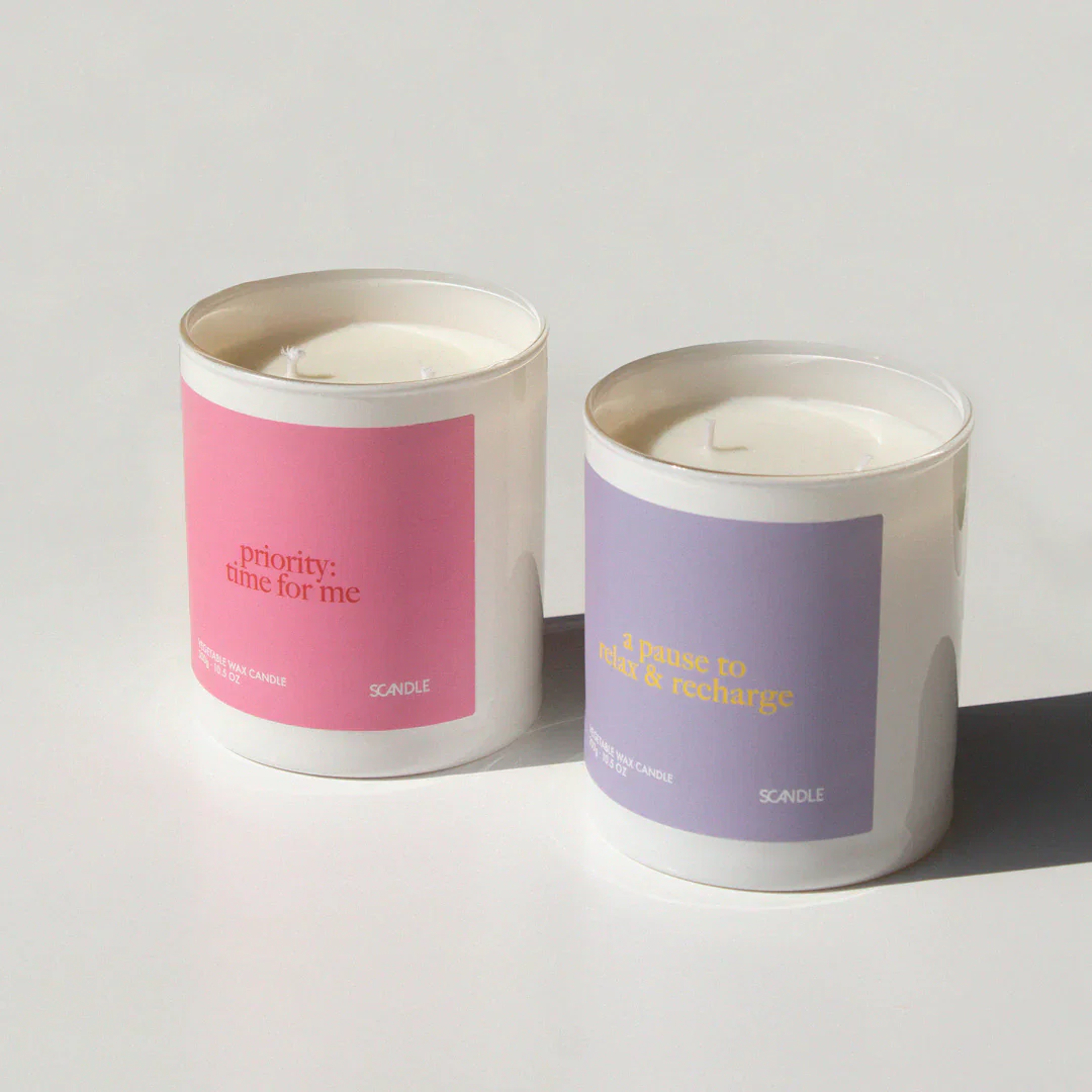 "A pause to Relax & Recharge" Scented Candle - Image 3