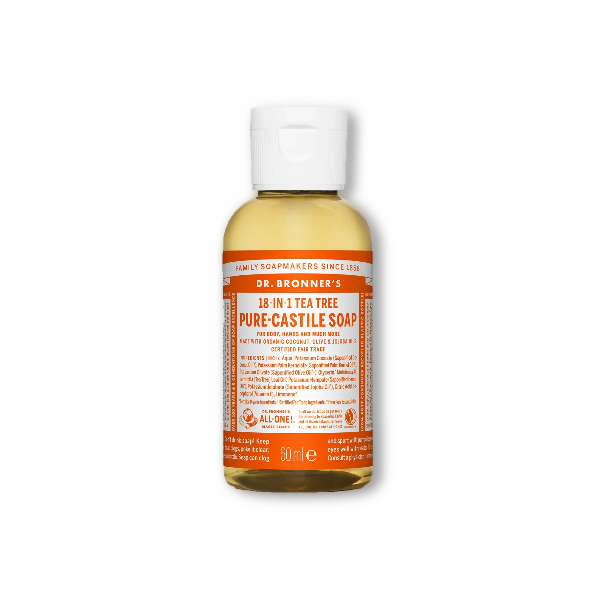 Pure Castile Liquid Soap - 60ml - Image 2